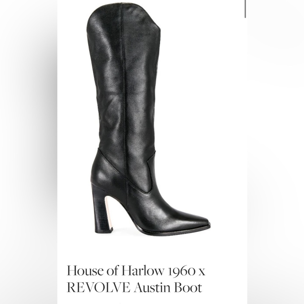 Revolve House of Harlow Black Austin Boots Size 6.5